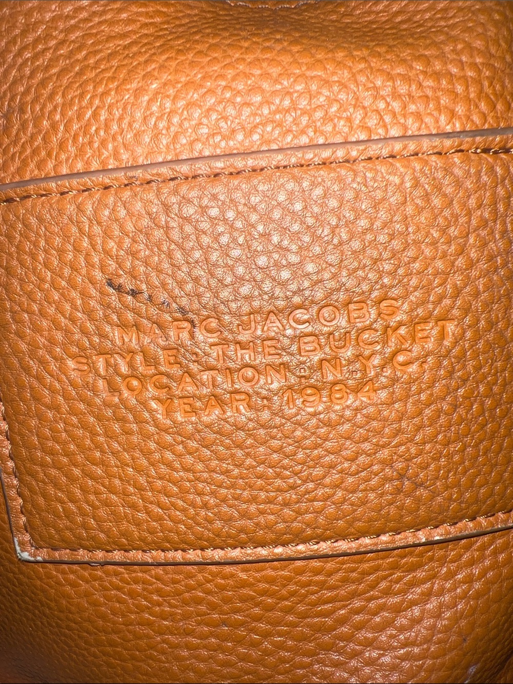 Original Worn Marc Jacobs Orange Drawstring Bucket Bag with Braided Handle - Picture 8 of 14
